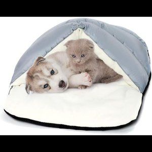 Ultra Soft Polar Fleece Dog Cat Bed Washable Pet Cave Bed for Small Medium Pets